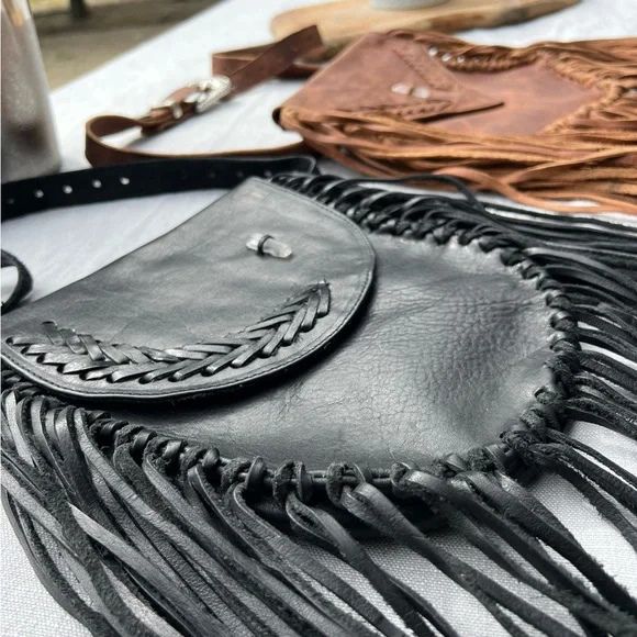 Bmosa Boutique | Bags | Fringe Genuine Leather Handmade In Bmosa Boutique | Bags | Fringe Genuine Leather Handmade In